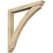 Ekena Millwork Thorton Traditional Rough Sawn Bracket w/ Offset Brace, Douglas Fir, 6"W x 48"D x 48"H BKT0604X48X48THR01RDF - alternate 1